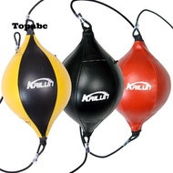 TOPABCS Boxing Speed Bag, PU Pneumatic Cylinder Boxing Punching Bag,  with Hooks Hanging Type Inflat