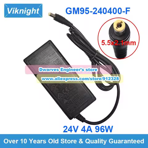 24V 4A 96W AC Adapter GM95-240400-F Power Supply for GVE Laptop Charger With 5.5x2.1mm/3-PIN/4-PIN T