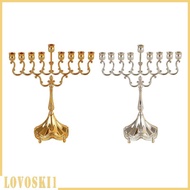 [Lovoski1] Hanukkah Menorah Candelabra, 9-arm Candle Holder for Living Room Events