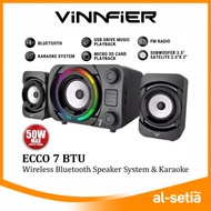 VINNFIER ECCO 7 BTU WIRELESS BLUETOOTH SPEAKER | KARAOKE SYSTEM | FM RADIO | MICRO SD CARD SLOT | TV