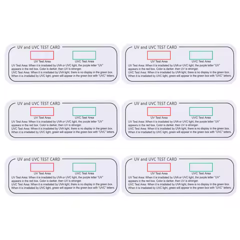 UV Test Uvc Card Light Indicator Testing Cards Detection Bearded Dragon Accessories Indoor Strip