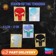 PUNISHER SKULL CUTTING STICKER SKULL MOTORCYCLE STICKER PUNISHER SKULL STICKER REFLECTIVE ON WHEN EX