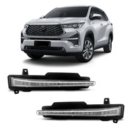 IJLL Newest Car Led Daytime Running Light with Yellow Turn signal Light for 2023 Toyota Innova Hycro