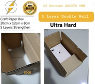 CF 5 Layers Double Wall Extreme ABFLUTE 8mm Craft Paper Box Packing Box Carton 20cm x 12cm x 8cm