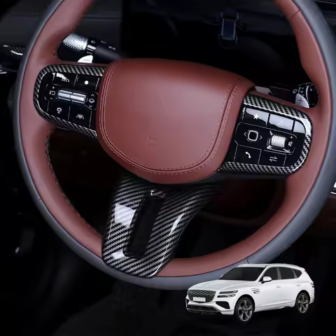 For Genesis GV80 2025 2026 Car Tuning Carbon Fiber Central Console Window Button Rear Air Vent Door 