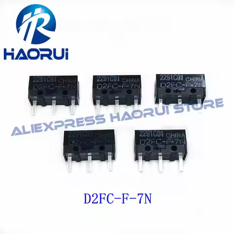 10Pcs New original mouse micro switch D2FC-F-7N for Logitech G9 G9X g500 microswitches D2FC F 7N Com