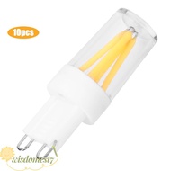 WISDOM 10pcs G9 LED Bulb, 2W Warm White G9 Light Bulb, Durable AC220V COB Filament G9 Base Bulb Wall
