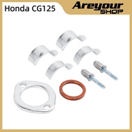 Exhaust Collets Collars Clamp Fastener Bolt Kit For Honda CG125 CB XL XL185 125s CB125 XL125 CG125