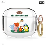 elago AirPods3 Case BT21 FLOWER (เคสใส+พวงกุญแจ BT21) ลิขสิทธิ์แท้จากตัวแทนจำหน่าย