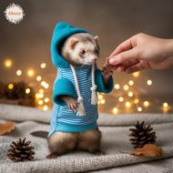 AHOUR Ferret Hoodie, Thick Fleece Soft Ferret Pullover, Skin Friendly Cozy Stylish Drawstring Elasti