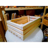 Multipurpose wooden box measuring 30 x 15 cm, height 8
