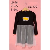 Dress made of t-shirt material + tile for children aged 5-6 years -f-1-l-4-