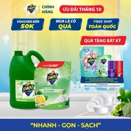 Combo Can Nước Rửa Chén SWAT Chanh Sả 4kg + Túi 32kg