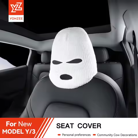 YZ High Quality Car Headrest Cover Holiday Halloween Funny Gifts Hole For Tesla Model 3 Y Highland J