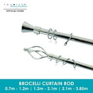 Favorita Brocelli 1 Extendable Rod 2 Finials 3 Brackets Curtain Rod