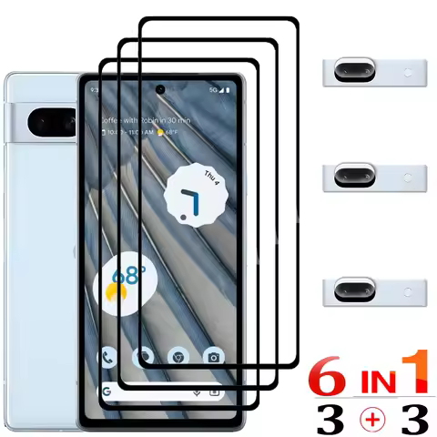 Pixel7a Tempered Glass For Google Pixel 8 Pro Screen Protector Pixel 7A 7 6A 6 Phone Front Film & Ca