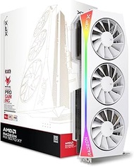 XFX Mercury AMD Radeon RX 9070XT OC Gaming White Edition with RGB 16GB GDDR6, HDMI 3xDP, AMD RDNA 4