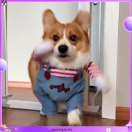 Chucky Dog Costume Halloween Cosplay Costume Fun Dog Cat Clothes Teddy Puppy Photography Props Festi