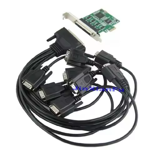 Z PCI-Express to 8-Ports DB9 Serial RS232 RS-232 COM Adapter Card 16c1058 chip