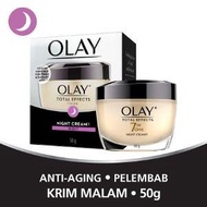 Olay Anti Aging - Pelembab Total Effects Night Cream 7 in 1 - 50gr