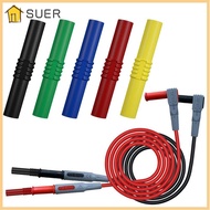SUER 4mm to 4mm Banana Plug Assembly Test Banana Plug Connector Tool Electrical Extension Female Soc