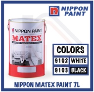 NIPPON MATEX Emulsion Paint 7 Litres Fungus Resistant / 9102 White / 9103 Black