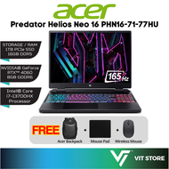 100% Genuine ACER Predator Helios Neo 16 PHN16-71-77HU 16" WQXGA (RTX 4060, Intel Core i7-13700HX, 1