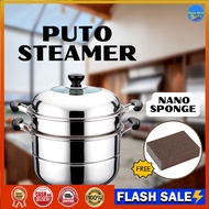▬Original 3 Layers Steamer for Puto 3 Layer Siomai Steamer Stainless Cookware Multifunctional
