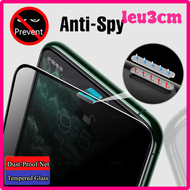 [LEUC3M] 1-2ชิ้นกระจกเทมเปอร์เพื่อความเป็นส่วนตัวป้องกันการสอดแนมตัวกรองฝุ่นสุทธิสำหรับ iPhone X XR XS 11 12 13 Mini 14 15 Pro Max 8 Plus ฟิล์มป้องกันหน้าจอ SE