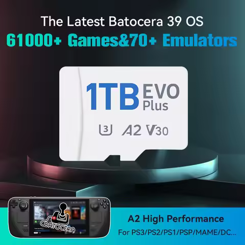 1TB Game TF Card For Steam Deck/Win Handheld Game Consoles/PC With 70 Emulators&61000 Retro Games Fo