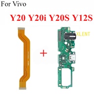 For Vivo Y20 Y20S Y20i Y12S USB Charging Board Charger Port + Main Board Motherboard Flex Cable