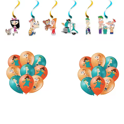 Phineas and Ferb balloon boy Birthday Party Supplies Baby Shower sling decartion kids Festival decar