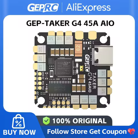 GEPRC TAKER G4 45A AIO Baro OSD G473 Flight Controller BLHELIS 45A ESC FET Directly 2-6S for FPV Fre