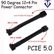 PCIE 5 16Pin(12+4) 90 Degree Pin Connector TO 16AWG Straight Head Elbow PSU Cable for GPU RTX 4070Ti