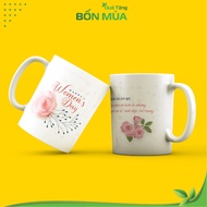 Gift 8 / 3 Cup Porcelain Cup Printed On Request For Girlfriend, Mother Piece Meaningful Gifts