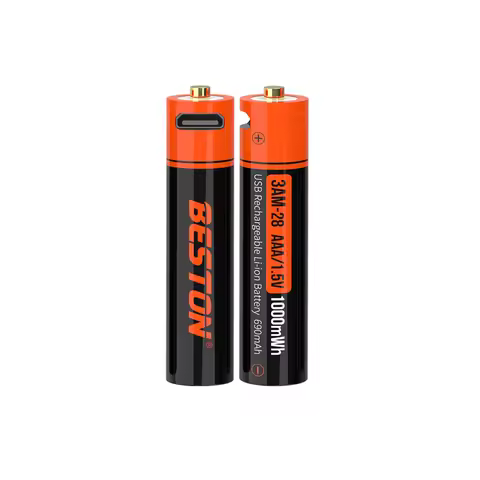 AAA USB Rechargeable Li Ion Battery 1.5V AAA 1000 MWh / Li Ion Battery Watch for Toys MP3 Player The