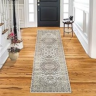 Superior Indoor Runner Rug, Jute Backing, for Entryway, Dining, Kitchen, Bedroom Floors, Traditional