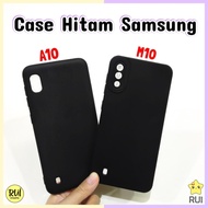 Case Hitam Black Matte Samsung A10 / M10 Softcase Polos Slim Silikon HP