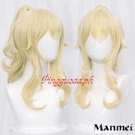 Manmei Genshin Impact Jean Cosplay 40cm Light Golden Wig Cosplay