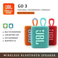 【9 Months Warranty】JBL GO 3 Portable Wireless Speaker Built-in Microphone IPX7 Waterproof Bluetooth Speaker for IOS/Android Stereo Subwoofer Bluetooth Speaker Long Battery Life JBL Bluetooth Speaker Support SD Card JBL Flip 6 Bluetooth Speaker