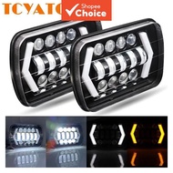 TCYATO 5x7 7x6 LED Projector Headlight 55W Waterproof for Jeep Cherokee