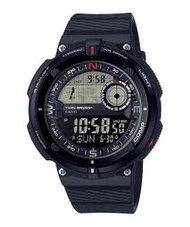 CASIO WATCH 卡西歐黑反白登山兩地時間世界地圖溫度指北針運動腕錶 型號：SGW-600H-1B【神梭鐘錶】