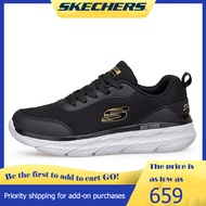 Skechers รองเท้าผู้ชาย Sport Court 92 รองเท้าผ้าใบผู้หญิง Go Walk Flex - เช้าตรู่ 124969BKW (สิ่งทอสีดํา / สีขาว)