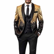 Men's Sequin Gradient Suit - Bar Ktv Performance | Party Stage Blazer Suit Disco suit