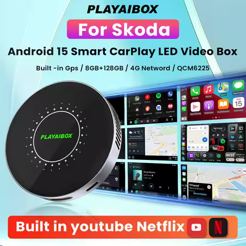 playaibox Android 15 AI Box Wireless CarPlay Android Auto 8G+128G 4G Lite Smart Intelligent Systems 