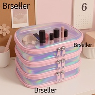 BRSELLER Transparent Laser Storage Box, Drawer Type Multifunctional Transparent Zipper Hard Bag, Por