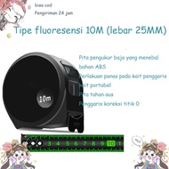 Deli black technology neon ruler with imported measuring tape 5/7.5/10 meters thickened high precisi