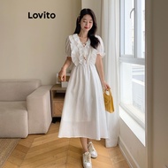 Lovito Casual Plain  Dress for Women LNE51551