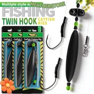 KEATHS Catfish Float Rig, Durable Construction Double Hook Double Hook Rig, Simple Pre-Tied Simple S