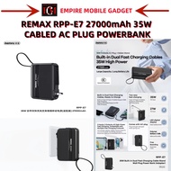 REMAX RPP-E7 27000mAh 35W Dual Fast Charging Cabled AC Plug Power Bank POWERBANK